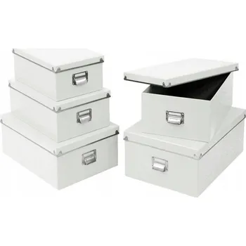 Úložný box Krabičky s víkem Zeller 17951 bílé 5 ks