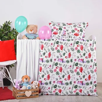 Povlečení Povlečení dětské bavlněné Plameňáci EMI: Dětský set 130x90 + 65x45