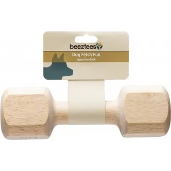 Hračka pro psa Dřevěná hračka pro psy, činka DEX, hnědá, 550 g