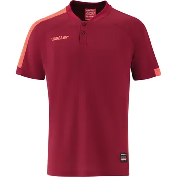 Saller SQUAD50 Polokošile BARVA: 176 tmavě červená-černá-neon oranžová, Velikost: XXL Lehká sportovní polo košile S.Dry-Tech