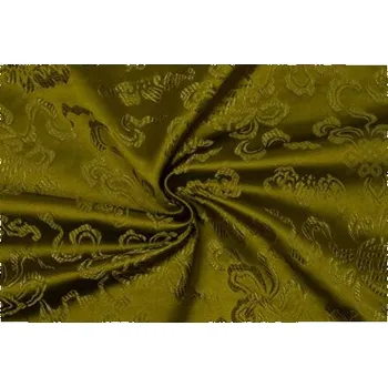 Brokát dvojité štěstí, olivově zelený, sartor.cz