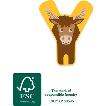 Dřevěná hračka Small Foot dřevěné písmeno Y