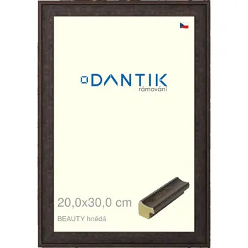 Rám na obraz DANTIK rámeček 20x30 | BEAUTY hnědá (Sklo Čiré) (Vyrobeno s láskou u nás v DANTIKU)