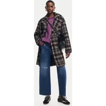 Dámský kabát Desigual Kabát pro přechodné období Corcega 24WWEWAW Hnědá Regular Fit M