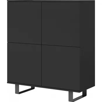 Komoda Komoda 4D Log černá - plastové nohy