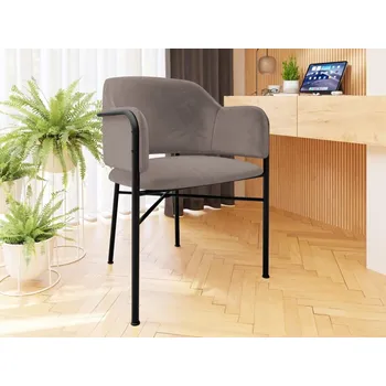 Čalouněná jídelní židle Uzpira, Potah: Magic Velvet 2209, Barva dřeva: černá MIRJAN 5903211334184