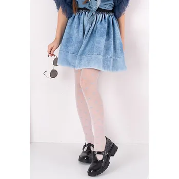 DÍVČÍ VZOROVANÉ PUNČOCHÁČE KAJA DR2419 bianco-modrá 92-98