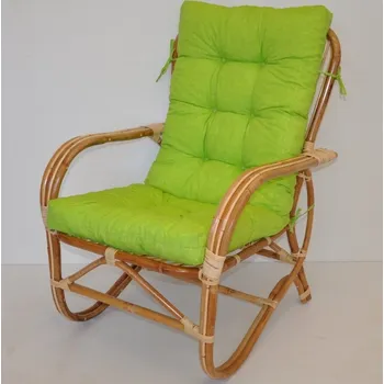 Zahrada Axin Trading s.r.o. Ratanové křeslo Nilam polstr světle zelený melír