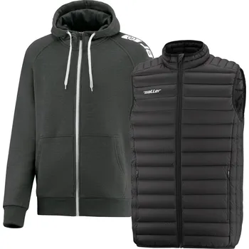 Saller BASIC STEPP Set BARVA: 560 antracit, Velikost: XXXL Lehký zateplený set – vesta a mikina pro trénink i volný čas