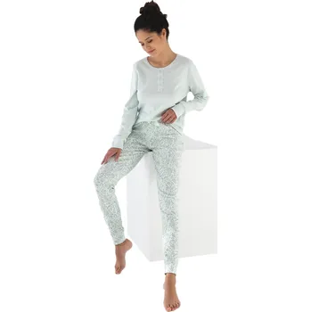 Dámské pyžamo Dámské pyžamo SENSIS OLIVE INTERLOCK mátová S 0