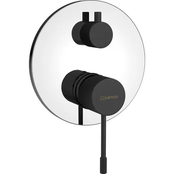 Vodovodní baterie SAPHO SOLARIS podomítková sprchová baterie, 2 výstupy, chrom/černá mat