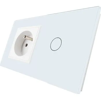 vypínač WELAIK zásuvká FR+dotykový vypínač ř.1 bílá set.