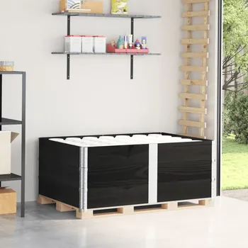 paleta vidaXL Paletové nástavce 3 ks černé 150 x 100 cm masivní borové dřevo