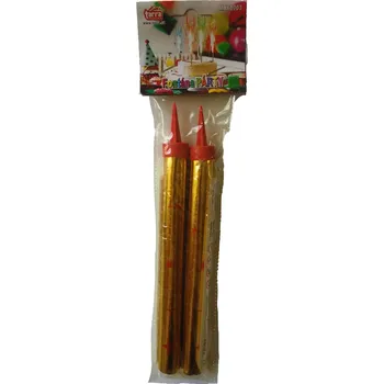 ČÍNA PÁRTY FONTÁNA na dort 15cm - 2 ks - zlatá 5/60/2