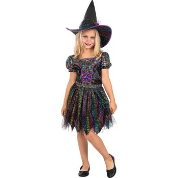 Karnevalový kostým Funiglobal - Kostým třpytivá čarodějnice pro dívky - 3-4 years