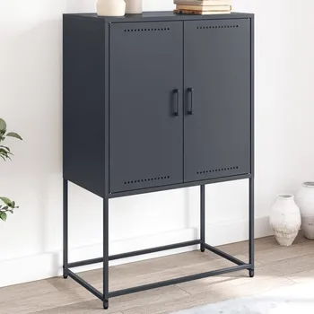 Organizace kuchyně vidaXL Skříň highboard antracitová 68,5 x 38,5 x 107 cm ocel