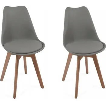 Jídelní židle MIADOMODO Jídelní židle, šedé, sada 2 kusů