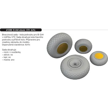 Plastikový model Eduard 1/72 B-24H wheels (AIRFIX)