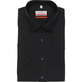 Pánská košile Marvelis pánská košile s krátkým rukávem 4700 12 68 Černá 43