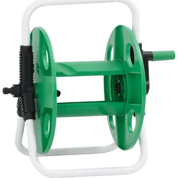 Zahradní hadice vidaXL Volně stojící zelený hadicový naviják pro 45m 1/2" hadici ocel [4006167]