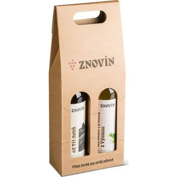 Víno Papírový nosič s logem 2&nbsp;×&nbsp;0,75 l