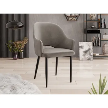 Čalouněná jídelní židle Dazja, Potah: Magic Velvet 2209, Barva dřeva: černá MIRJAN 5903211334344