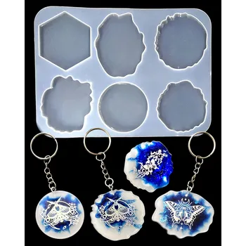 Forma na odlévání Silikonová forma – klíčenky 6 tvarů