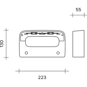 Lampička URBAN by Sforzin Nástěnné svítidlo LED Aki, antracit, hliník, 23 cm, 3 000 K antracitový mat 1 x 11 W LED - Doprava zdarma