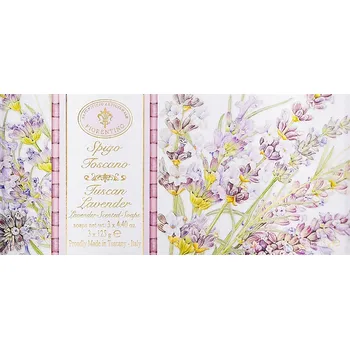 Mýdlo Saponificio Artigianale Fiorentino Sa Fiorentino - Přírodní tuhá mýdla Spigo Toscano 3 ks - 125 g