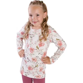 Dívčí tričko Dívčí triko Betty mode vel. 146,152 květované smetanové