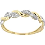 Zlatnictví U Kostela Diamantový prsten vlnky 2893ž 52 4079-22938023