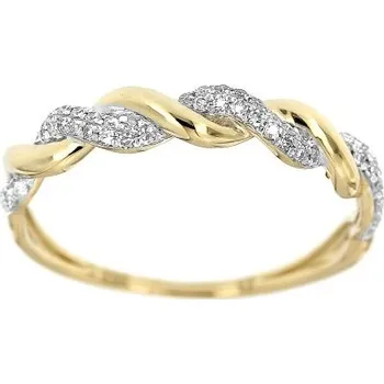 Prsten Zlatnictví U Kostela Diamantový prsten vlnky 2893ž 52 4079-22938023