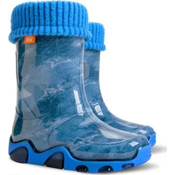 Chlapecké holínky Dětské holínky Demar - STORMER LUX PRINT 0032 AC- jeans, modrá Barva: Modrá, Velikost: 24-25