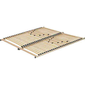 Postelový rošt Lamelový rošt pod matraci světlé dřevo 180 x 200 cm dřevěný rám 60 pružinových lamel ložnice Beliani