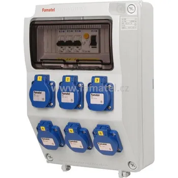 Rozvaděč Famatel v373-6kA - ZSF60000000.1 /3958 Zás.skříň IP54 jištěná s chráničem 25/2/003