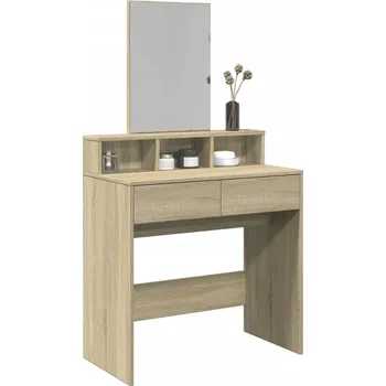 Toaletní stolek vidaXL Toaletní stolek se zrcadlem dub sonoma 80 x 41 x 144,5 cm