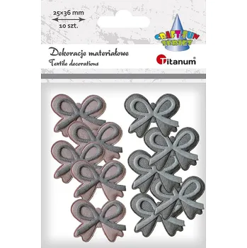 Titanum Dekorace, látkové mašličky, 36x25 mm, 10ks/bal