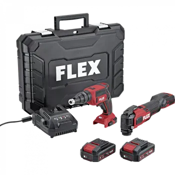 FLEX DW 45+MT 18-EC TC/2.5 Set, sádrokartonářský šroubovák + multifunkční nářadí