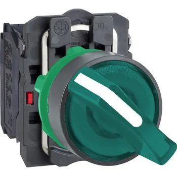 vypínač Schneider Electric XB5AK123B5 Ovládač otočný prosvětlený s LED, 1 Z + 1 V, 24V - zelený