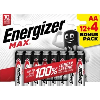 Článková baterie Energizer LR6/16 Max AA 12+4 zdarma EU022