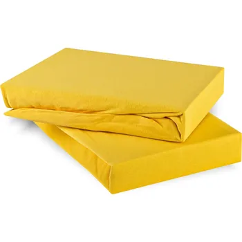 Prostěradlo Prostěradlo světle žluté jersey EMI: Prostěradlo 180x200