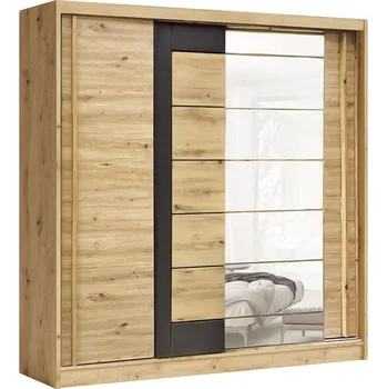 Šatní skříň Šatní skříň AVANTGARDE AV-4 | se zrcadlem | 200 cm | artisan/grafit