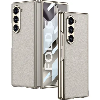 VSECHNONAMOBIL 84962 GKK LEATHER Kryt se sklem pro Samsung Galaxy Z Fold6 5G TITANIUM GREY
