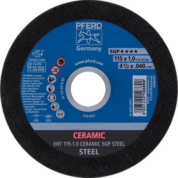 Řezný kotouč Pferd 61301510 | Řezný kotouč 115 x 1,0 x 22,23 mm, CERAMIC SGP STEEL