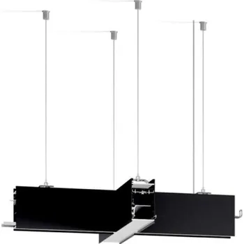 Ledshopik Svítidlo SERPENT tvar X90 | závěsné | svit dolů | černé | mléčný difuzor | 3000K | ON-OFF