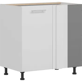 Kuchyňská linka COLBY, dolní rohová skříňka DNLP, bílý lesk + PROVĚŘENO zákazníky + vyzvednutí ZDARMA