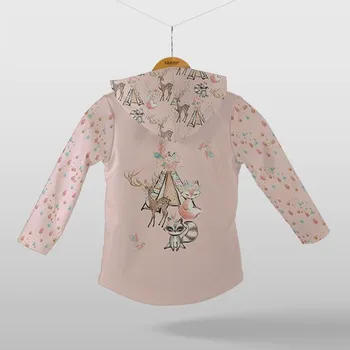 Panel se střihem na softshell bundu indiana girl pink 128