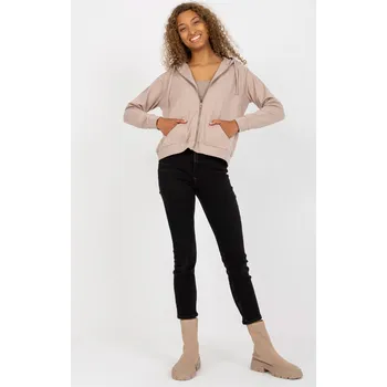 Dámská mikina Basic Feel Good Dámská mikina na zip Diagouraga tmavě béžová M