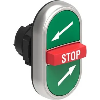 RC model auta LOVATO Electric LPCB7375 Trojtlačítková plastová hlavice se symboly vpravo nahoru-STOP-vlevo dolů lícující + střed vystouplý