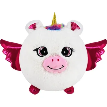 plyšák Sparkys Nafukovací plyšový kamarád - Jednorožec - 30 cm - bílá